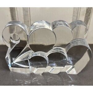 Vintage 1999-2000 Bohemia Crystal Or Glass Paperweight Commemorative